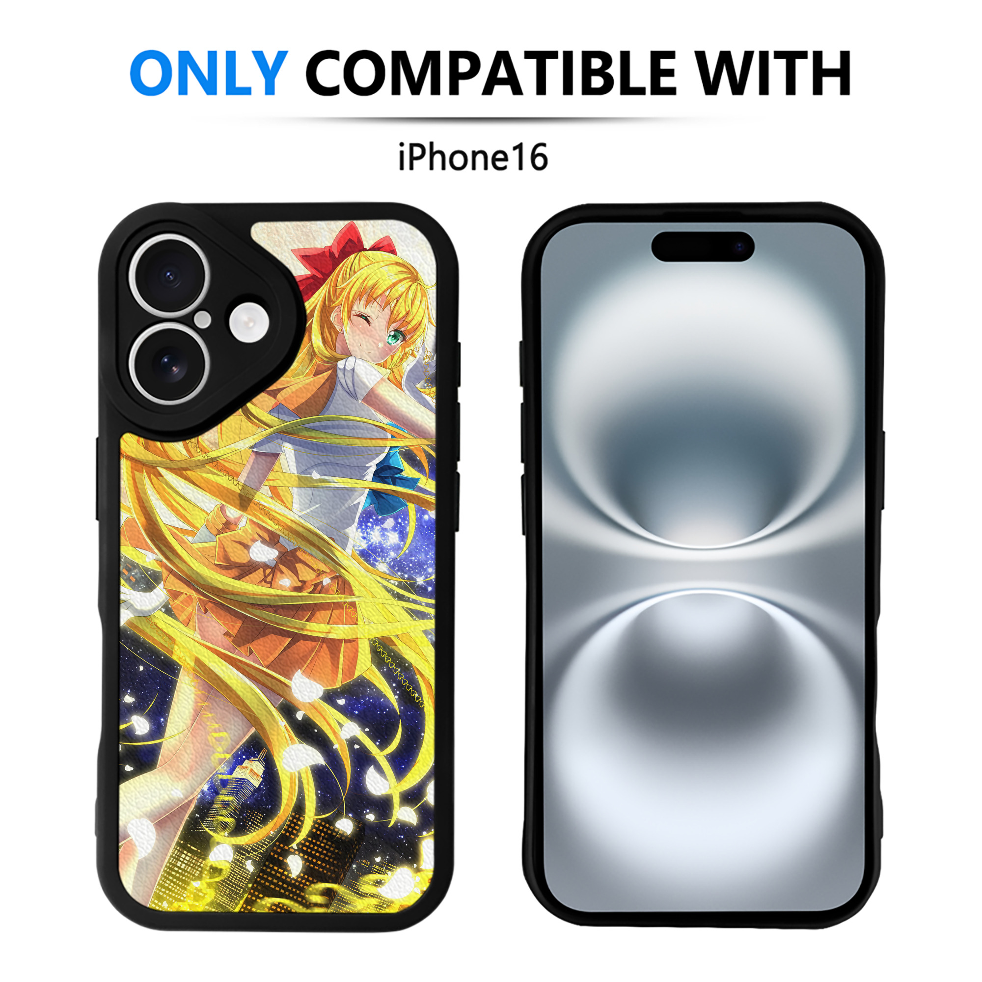 （画像用） 美少女戦士セーラームーン Sailor Moon 【iPhone 16シリーズ対応】シリコンスマホケース（レザー調） 材質：シリコン